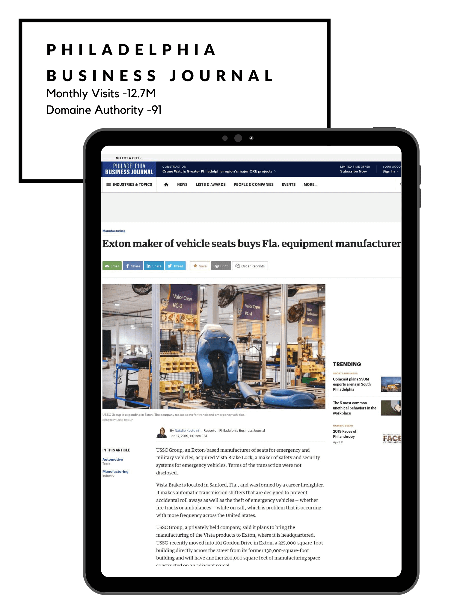 Philly Business Journal - USSC Media Results