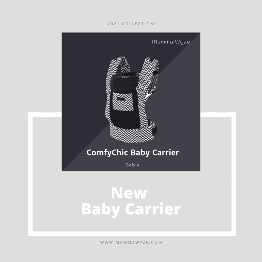 Modern baby carrier black and white color